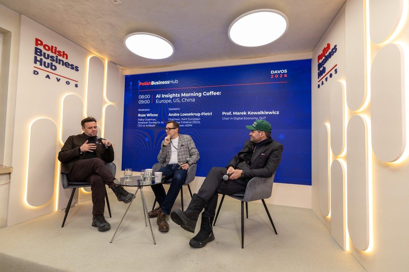 On stage at the Polish Business Hub, Davos